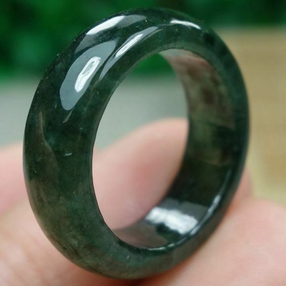 Certified Green 100% Natural A jadeite jade Ring 戒指 5.9# - Picture 2 of 11